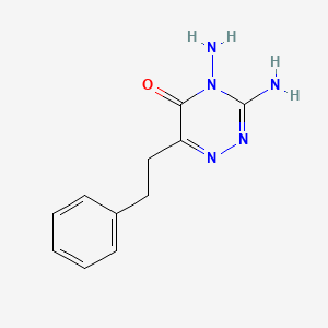 3,4-Diamino-6-(2-phenylethyl)-4,5-dihydro-1,2,4-triazin-5-one