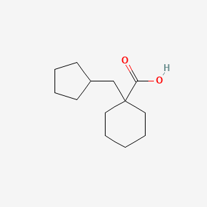 molecular formula C13H22O2 B2816211 1-(Cyclopentylmethyl)cyclohexanecarboxylic acid CAS No. 1261269-77-5