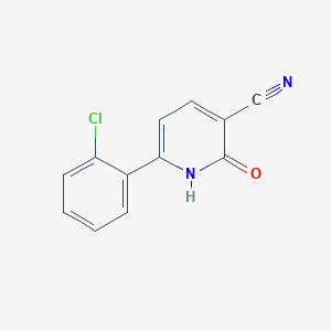 molecular formula C12H7ClN2O B2816215 6-(2-Chlorophenyl)-2-oxo-1,2-dihydropyridine-3-carbonitrile CAS No. 147283-46-3