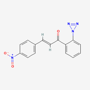 molecular formula C15H10N4O3 B2816218 (2E)-3-(4-nitrophenyl)-1-[2-(1H-triazirin-1-yl)phenyl]prop-2-en-1-one CAS No. 338779-44-5