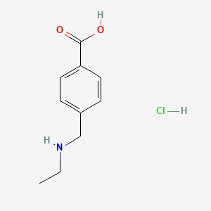 molecular formula C10H14ClNO2 B2816223 4-[(乙基氨基)甲基]苯甲酸盐酸盐 CAS No. 1158573-13-7