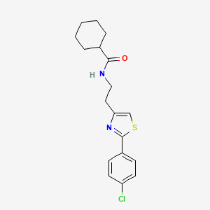 B2816240 N-[2-[2-(4-chlorophenyl)-1,3-thiazol-4-yl]ethyl]cyclohexanecarboxamide CAS No. 932986-50-0