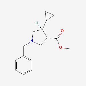 molecular formula C16H21NO2 B2816302 Methyl (3S,4S)-1-benzyl-4-cyclopropylpyrrolidine-3-carboxylate CAS No. 2059910-54-0