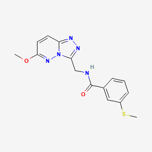 molecular formula C15H15N5O2S B2816316 N-((6-methoxy-[1,2,4]triazolo[4,3-b]pyridazin-3-yl)methyl)-3-(methylthio)benzamide CAS No. 2034371-90-7