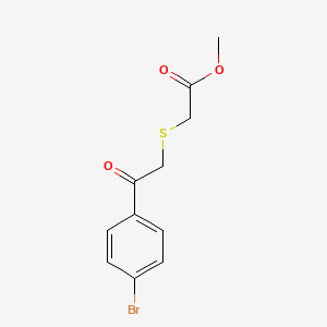molecular formula C11H11BrO3S B2816341 Methyl 2-{[2-(4-bromophenyl)-2-oxoethyl]sulfanyl}acetate CAS No. 153783-92-7