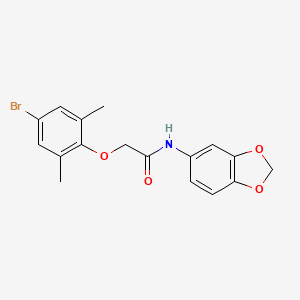 molecular formula C17H16BrNO4 B2816354 N-(benzo[d][1,3]dioxol-5-yl)-2-(4-bromo-2,6-dimethylphenoxy)acetamide CAS No. 455886-58-5