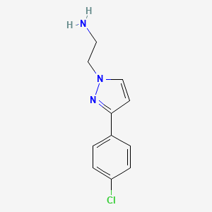 molecular formula C11H12ClN3 B2816367 2-[3-(4-chlorophenyl)-1H-pyrazol-1-yl]ethan-1-amine CAS No. 1017785-68-0