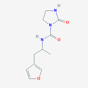 molecular formula C11H15N3O3 B2816375 N-[1-(furan-3-yl)propan-2-yl]-2-oxoimidazolidine-1-carboxamide CAS No. 1795296-70-6