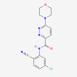 molecular formula C16H14ClN5O2 B2816398 N-(5-chloro-2-cyanophenyl)-6-morpholinopyridazine-3-carboxamide CAS No. 1396792-08-7