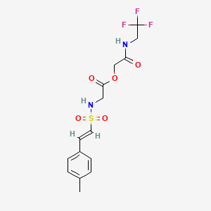 [2-oxo-2-(2,2,2-trifluoroethylamino)ethyl] 2-[[(E)-2-(4-methylphenyl)ethenyl]sulfonylamino]acetate