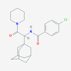 molecular formula C24H31ClN2O2 B2816441 N-[1-(ADAMANTAN-1-YL)-2-OXO-2-(PIPERIDIN-1-YL)ETHYL]-4-CHLOROBENZAMIDE CAS No. 1008985-78-1