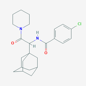 N-[1-(1-adamantyl)-2-oxo-2-piperidin-1-ylethyl]-4-chlorobenzamide