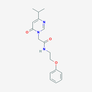 molecular formula C17H21N3O3 B2816524 2-(4-isopropyl-6-oxopyrimidin-1(6H)-yl)-N-(2-phenoxyethyl)acetamide CAS No. 1209576-67-9
