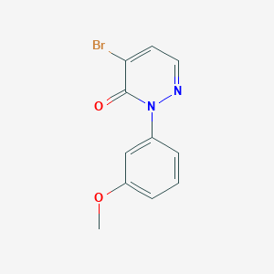 molecular formula C11H9BrN2O2 B2816536 4-Bromo-2-(3-methoxyphenyl)pyridazin-3(2H)-one CAS No. 2090778-60-0