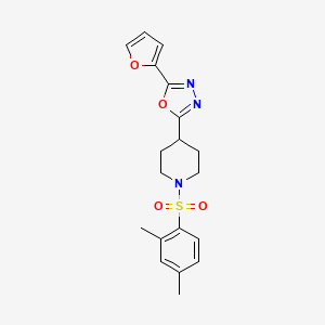 2-(1-((2,4-Dimethylphenyl)sulfonyl)piperidin-4-yl)-5-(furan-2-yl)-1,3,4-oxadiazole