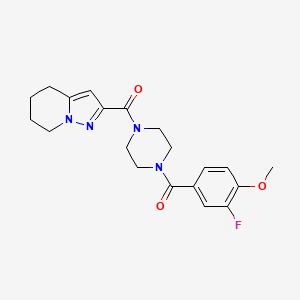 (4-(3-Fluoro-4-methoxybenzoyl)piperazin-1-yl)(4,5,6,7-tetrahydropyrazolo[1,5-a]pyridin-2-yl)methanone