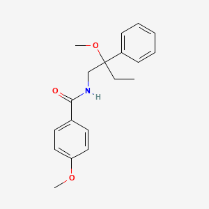 molecular formula C19H23NO3 B2816595 4-methoxy-N-(2-methoxy-2-phenylbutyl)benzamide CAS No. 1705565-11-2
