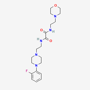 molecular formula C20H30FN5O3 B2816639 N-{2-[4-(2-fluorophenyl)piperazin-1-yl]ethyl}-N'-[2-(morpholin-4-yl)ethyl]ethanediamide CAS No. 1049475-97-9