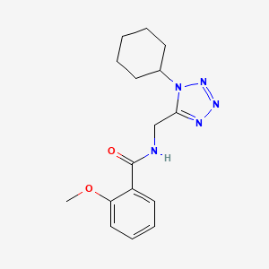 molecular formula C16H21N5O2 B2816640 N-((1-cyclohexyl-1H-tetrazol-5-yl)methyl)-2-methoxybenzamide CAS No. 920438-80-8