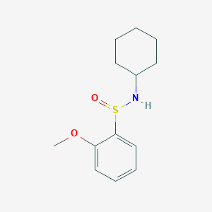 molecular formula C13H19NO2S B2816684 N-Cyclohexyl-2-methoxybenzene-1-sulfinamide CAS No. 300397-78-8