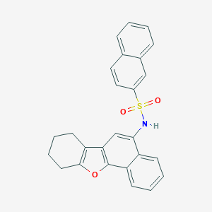 molecular formula C26H21NO3S B281677 N-(7,8,9,10-TETRAHYDROBENZO[B]NAPHTHO[2,1-D]FURAN-5-YL)-2-NAPHTHALENESULFONAMIDE 