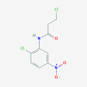 molecular formula C9H8Cl2N2O3 B2816785 N-(2-Chloro-5-nitrophenyl)-3-chloropropanamide CAS No. 90348-48-4