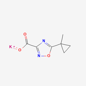 molecular formula C7H7KN2O3 B2816789 Potassium 5-(1-methylcyclopropyl)-1,2,4-oxadiazole-3-carboxylate CAS No. 2138187-43-4