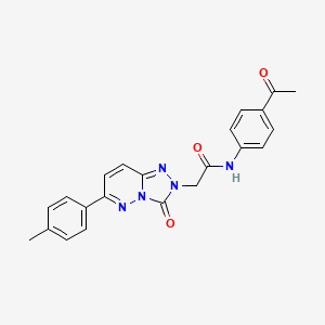 molecular formula C22H19N5O3 B2816816 N-(4-acetylphenyl)-2-[6-(4-methylphenyl)-3-oxo-2H,3H-[1,2,4]triazolo[4,3-b]pyridazin-2-yl]acetamide CAS No. 1251630-38-2