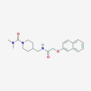 molecular formula C21H27N3O3 B2816855 N,N-dimethyl-4-{[2-(naphthalen-2-yloxy)acetamido]methyl}piperidine-1-carboxamide CAS No. 2415634-83-0