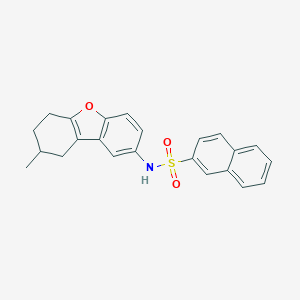 molecular formula C23H21NO3S B281687 N-(8-methyl-6,7,8,9-tetrahydrodibenzo[b,d]furan-2-yl)-2-naphthalenesulfonamide 