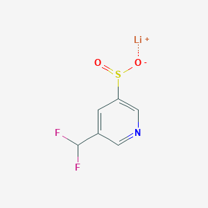 molecular formula C6H4F2LiNO2S B2816890 Lithium(1+) ion 5-(difluoromethyl)pyridine-3-sulfinate CAS No. 2230798-69-1