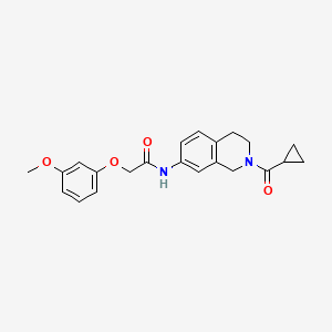 molecular formula C22H24N2O4 B2816956 N-(2-cyclopropanecarbonyl-1,2,3,4-tetrahydroisoquinolin-7-yl)-2-(3-methoxyphenoxy)acetamide CAS No. 955714-40-6