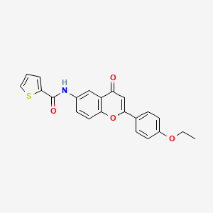 molecular formula C22H17NO4S B2816961 N-[2-(4-ethoxyphenyl)-4-oxo-4H-chromen-6-yl]thiophene-2-carboxamide CAS No. 923256-92-2