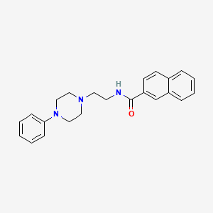 molecular formula C23H25N3O B2817010 N-[2-(4-phenylpiperazin-1-yl)ethyl]naphthalene-2-carboxamide CAS No. 1049437-39-9