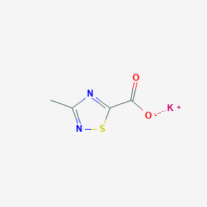 molecular formula C4H3KN2O2S B2817020 POTASSIUM 3-METHYL-1,2,4-THIADIAZOLE-5-CARBOXYLATE CAS No. 2413886-11-8