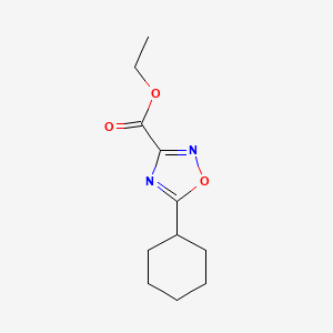 molecular formula C11H16N2O3 B2817041 Ethyl 5-cyclohexyl-1,2,4-oxadiazole-3-carboxylate CAS No. 1343186-43-5