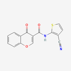 molecular formula C15H8N2O3S B2817050 N-(3-cyanothiophen-2-yl)-4-oxo-4H-chromene-3-carboxamide CAS No. 865545-97-7