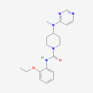 molecular formula C19H25N5O2 B2817059 N-(2-Ethoxyphenyl)-4-[methyl(pyrimidin-4-yl)amino]piperidine-1-carboxamide CAS No. 2415552-93-9