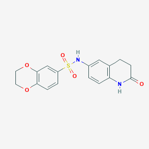 molecular formula C17H16N2O5S B2817124 N-(2-oxo-1,2,3,4-tetrahydroquinolin-6-yl)-2,3-dihydro-1,4-benzodioxine-6-sulfonamide CAS No. 921916-34-9