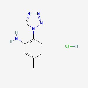 molecular formula C8H10ClN5 B2817148 [5-Methyl-2-(1H-tetrazol-1-yl)phenyl]amine hydrochloride CAS No. 1268982-31-5