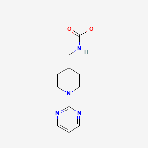 molecular formula C12H18N4O2 B2817169 Methyl ((1-(pyrimidin-2-yl)piperidin-4-yl)methyl)carbamate CAS No. 1235199-36-6