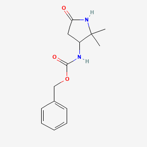 molecular formula C14H18N2O3 B2817170 Benzyl N-(2,2-dimethyl-5-oxopyrrolidin-3-yl)carbamate CAS No. 2380060-97-7