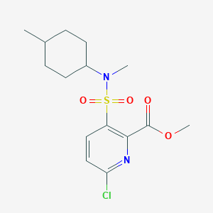 molecular formula C15H21ClN2O4S B2817180 Methyl 6-chloro-3-[methyl(4-methylcyclohexyl)sulfamoyl]pyridine-2-carboxylate CAS No. 1384641-15-9