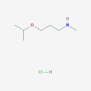 molecular formula C7H18ClNO B2817221 Methyl[3-(propan-2-yloxy)propyl]amine hydrochloride CAS No. 1864061-53-9