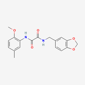 molecular formula C18H18N2O5 B2817224 N-[(2H-1,3-benzodioxol-5-yl)methyl]-N'-(2-methoxy-5-methylphenyl)ethanediamide CAS No. 862713-68-6