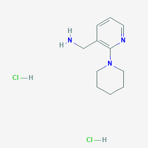 molecular formula C11H19Cl2N3 B2817232 [2-(Piperidin-1-yl)pyridin-3-yl]methanamine dihydrochloride CAS No. 1955506-57-6