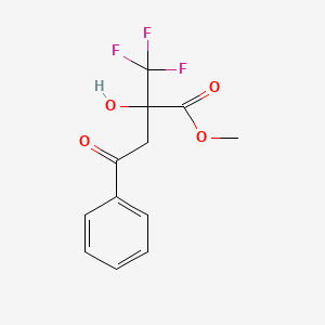 molecular formula C12H11F3O4 B2817244 Methyl 2-hydroxy-4-oxo-4-phenyl-2-(trifluoromethyl)butanoate CAS No. 126402-01-5