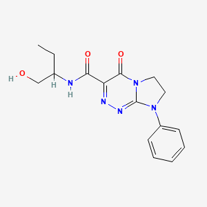 molecular formula C16H19N5O3 B2817283 N-(1-hydroxybutan-2-yl)-4-oxo-8-phenyl-4,6,7,8-tetrahydroimidazo[2,1-c][1,2,4]triazine-3-carboxamide CAS No. 946381-87-9
