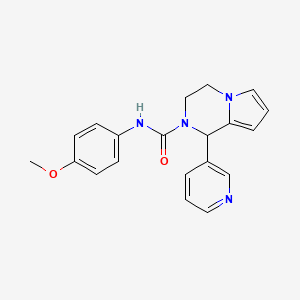 molecular formula C20H20N4O2 B2817290 N-(4-methoxyphenyl)-1-(pyridin-3-yl)-1H,2H,3H,4H-pyrrolo[1,2-a]pyrazine-2-carboxamide CAS No. 899961-26-3