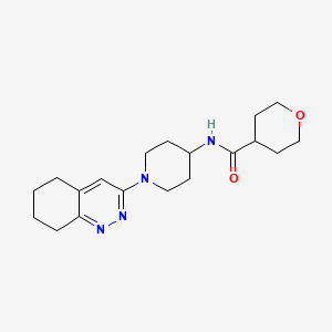 molecular formula C19H28N4O2 B2817295 N-[1-(5,6,7,8-tetrahydrocinnolin-3-yl)piperidin-4-yl]oxane-4-carboxamide CAS No. 2034319-63-4